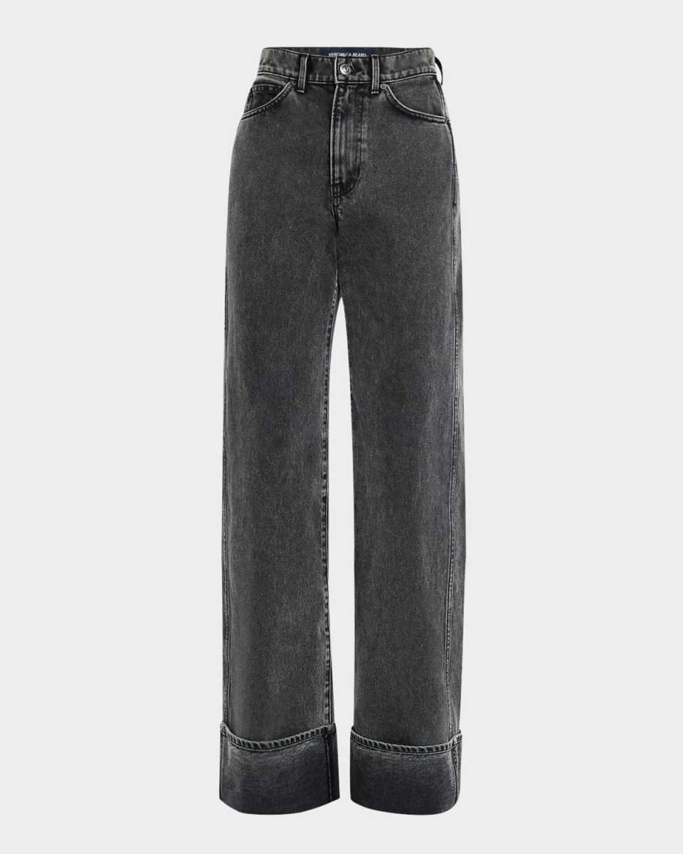 Taylor High-Rise Wide Cuffed Jeans